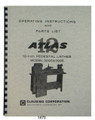 Clausing 12" Models 3995, 3996 Lathe Op & Parts List sn's:100200 to 103991 #1470