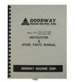 Goodway Lathe GW1422, 1433, 1440, 1633, 1640, 1660 Instruction-Parts Manual 1468