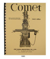 Comet SHE HONG 2S Milling Machine Operator, Parts, Maintenance Manual #1383
