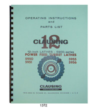 Clausing Lathe Cover 1372