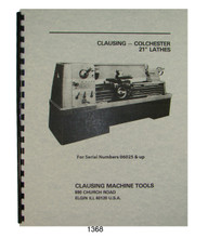 Clausing Lathe Cover 1368