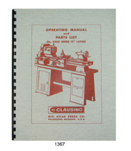 Clausing Lathe Cover 1367