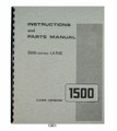 Clausing 14" Lathe 1500 Series sn151110-152258 Instruct & Parts List Manual 1361