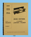 Sears Craftsmant Jointer Cover 1124