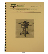 Delta Homecraft Table Saw Cover 886
