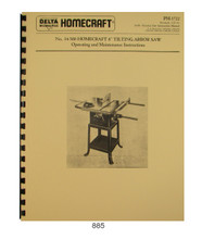 Delta Homecraft Table Saw Cover 885
