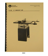 Rockwell Delta Homecraft Table Saw Cover 884