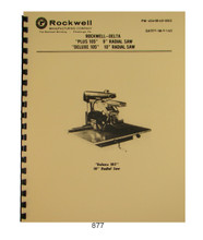 Delta Rockwell Radial Saw Cover 877