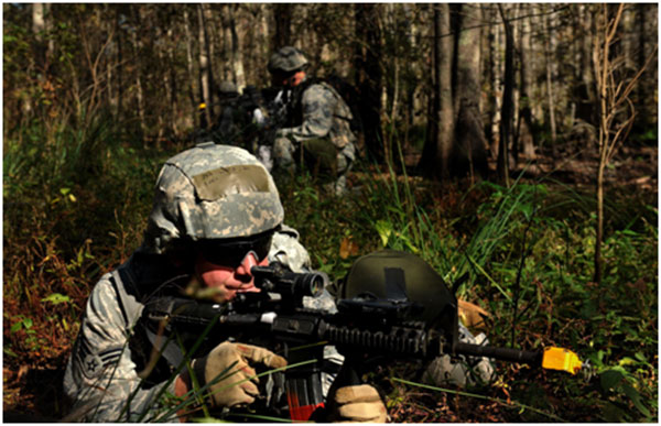 Working as a gun crew