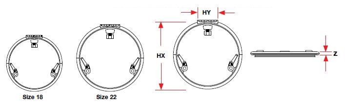 Lewmar Round Hatch Dimensions