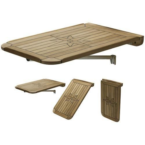 Marine Teak Table Top Folding Table (TB5075) Boat Warehouse