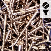 Silicon Bronze Screws -  10-Gauge Slotted Flat Head