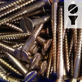Silicon Bronze Screws -  16-Gauge Slotted Flat Head