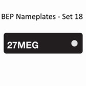 BEP Nameplates for Circuit Identification - Set 18