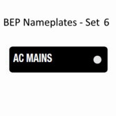 BEP Nameplates for Circuit Identification - Set 6
