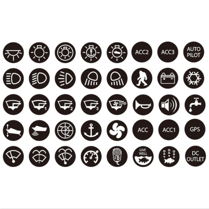 Relaxn Switch Label Set 40 Labels (530726) The Boat Warehouse