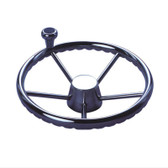 Steering Wheel - Five Spoke Stainless Steel with swivel knob