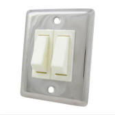 Light Switch - Double Switch, Stainless Steel