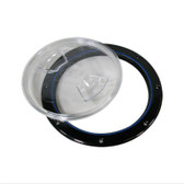 Inspection Port - Polypropylene ABS - Black with Clear Centre Cover