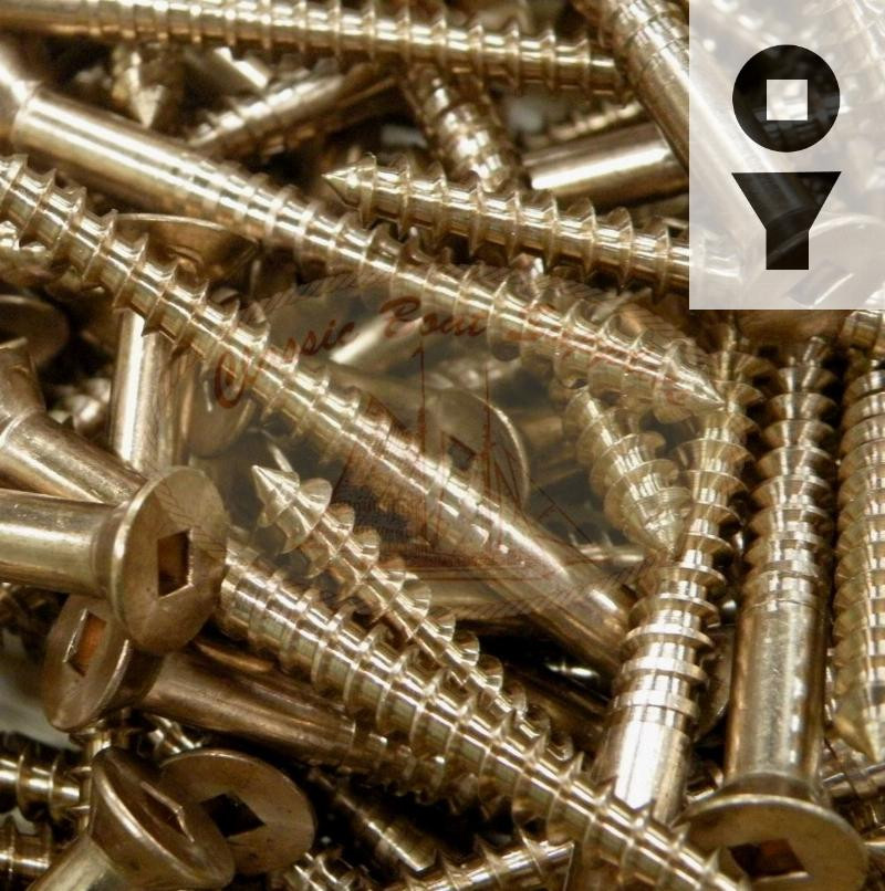 Silicon Bronze Screws 14Gauge Square Drive Flat Head (030156 030106