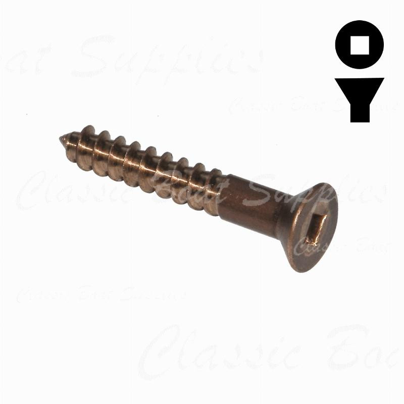 Silicon Bronze Screws 10Gauge Square Drive Flat Head (030118 030119