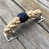 Rope Draw Pull Handle - Natural & Navy Blue