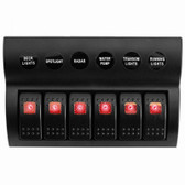 Viper Pro Series 6 Gang Switch Panel - On/Off