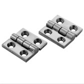 Viper Pro Series Heavy Duty Stainless Steel Polished Hinges - 25mmL (Pair)