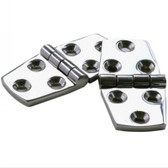 Viper Pro Series Heavy Duty Stainless Steel Polished Hinges - 75mmL (Pair)