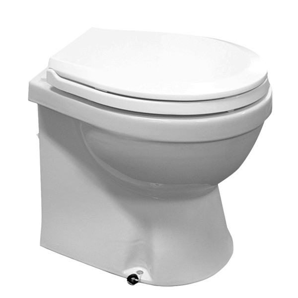 TMC Luxury Home Style Electric Marine Toilet - Large Bowl | Boat Warehouse