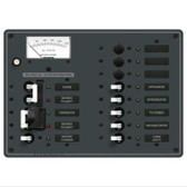 Circuit Breaker Panel with Voltmeter Traditional Metal 16A AC - 2 Sources + 9 Position