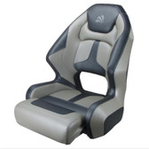 Relaxn Mako Premium Boat Seat - Grey / Silver Carbon