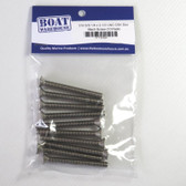 316 Stainless Steel Countersunk Slotted Machine Screws - 1/4" UNC Thread