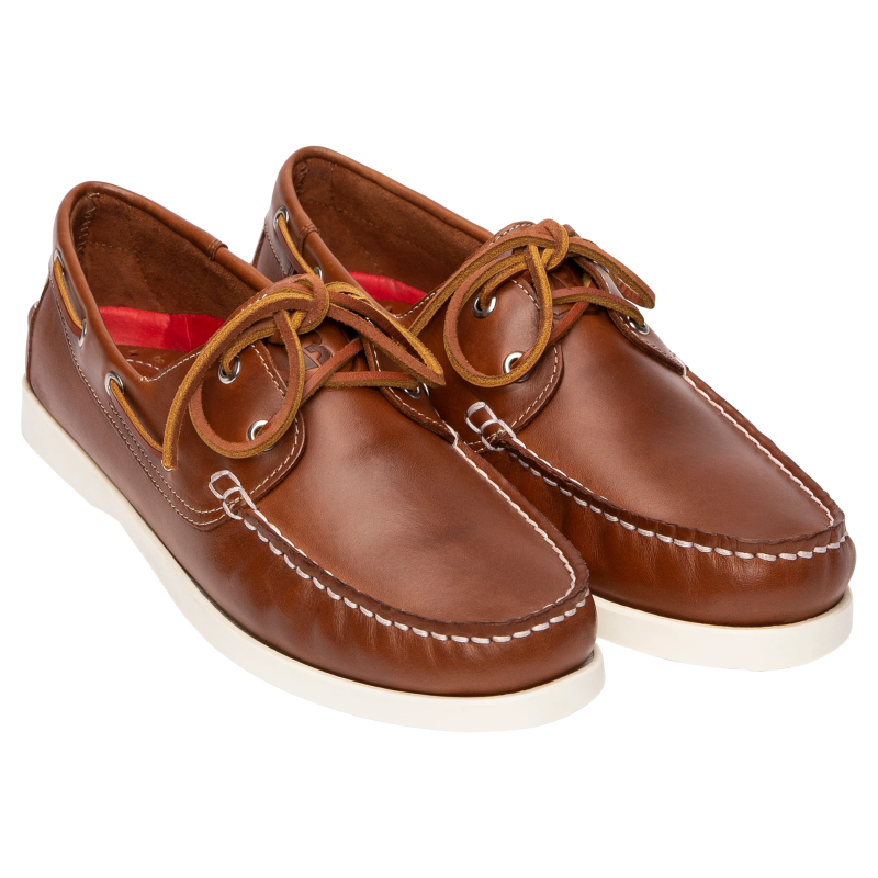 Flinders Leather Deck Shoe - Tan (FLIT 