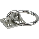 Stainless steel rectangular pad eye with ring 316 grade