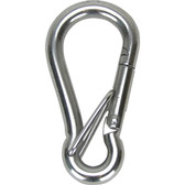 Stainless steel spring hook with safety bar 316 grade