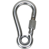 Stainless steel spring hook with screw nut and eye 316 grade