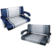 Double flip back bench seat