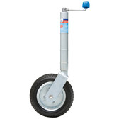 Zinc plated standard jockey wheel solid rubber wheel with steel rim 54409