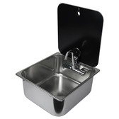 Can r stainless steel sinks with glass lid and folding tap