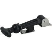 Rubber hatch fastener with stainless bracket