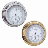 Brass Thermometer & Hygrometer - 120mm