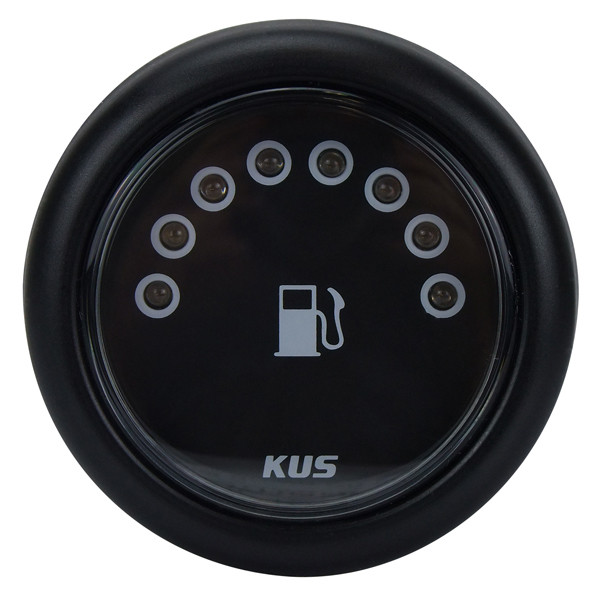 KUS Gauges KUS Fuel Tank Gauge Black, LED (40109) Boat Warehouse