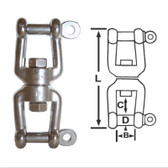 Swivels - Jaw & Jaw - 316 Stainless Steel