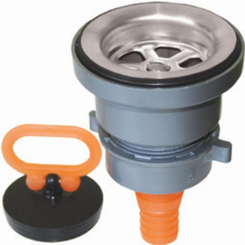 RWB Marine Stainless Steel Sinks Plug & Waste Straight Outlet