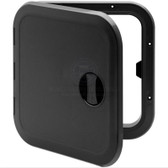 Plastic Hatch with Removable Hinge - Black, 373mm x 373mm