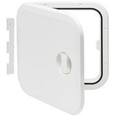 Plastic Hatch with Removable Hinge - White