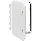 Plastic Hatch with Removable Hinge - White