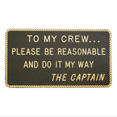 Plaque - To My Crew