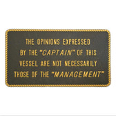 RWB Marine Plaque - Opinions Expressed By The Captain